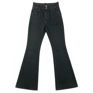 We The Free People Jayde High Rise Huntress Green Cotton Pants Size 26 Boho